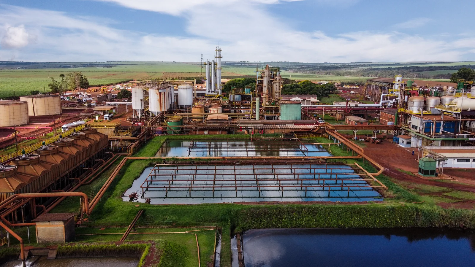Vista do parque industrial da Goiasa, em Goiatuba, Goiás.