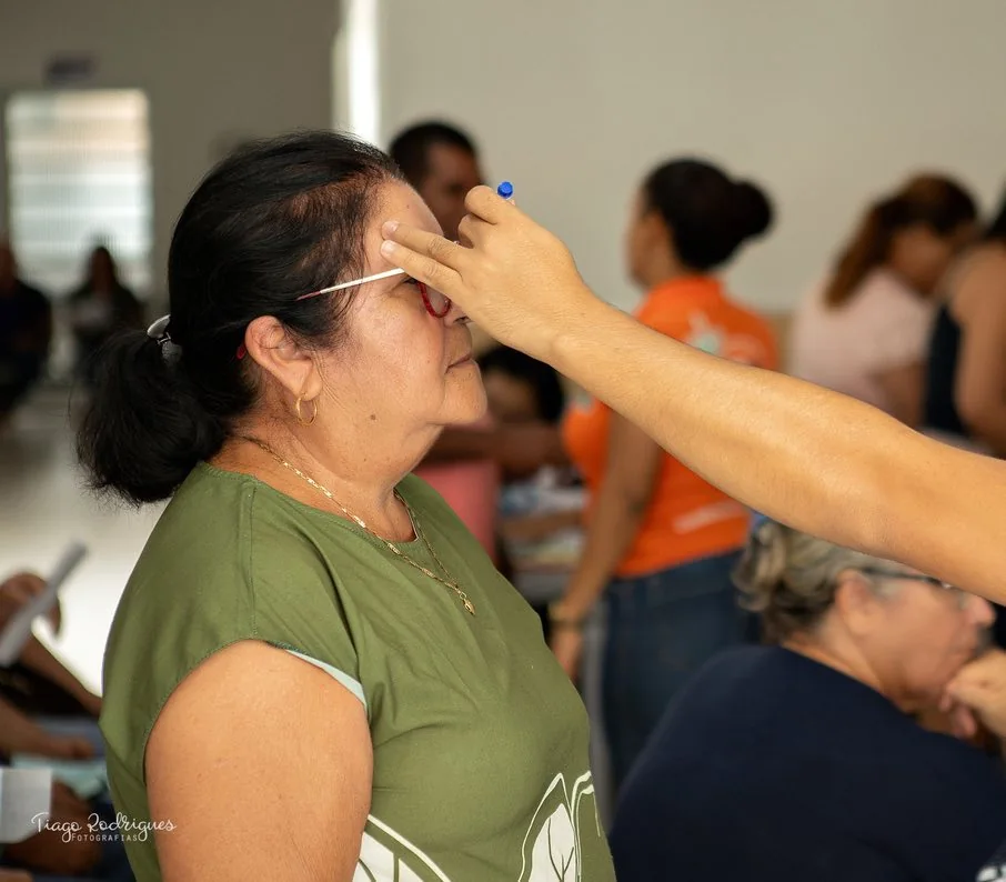 Atendimento em uma ação do Saúde da Visão